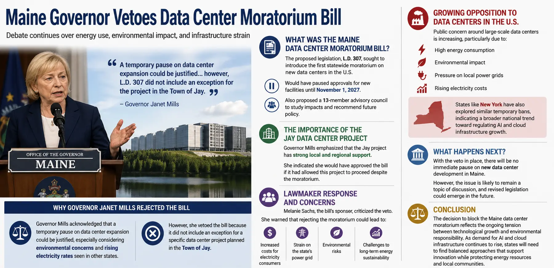 Maine’s governor vetoes data center moratorium
